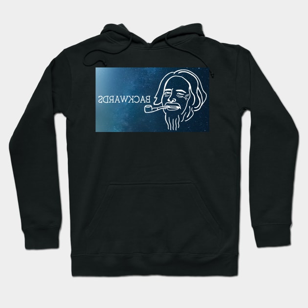 Backwards Law Alan Watts Fan Art Hoodie by Sparkleweather